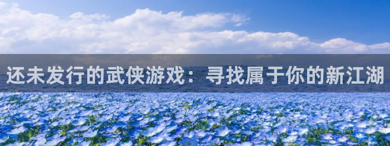 蓝图娱乐登录注册账号安全吗：还未发行的武侠游戏：寻找属于你的新江湖